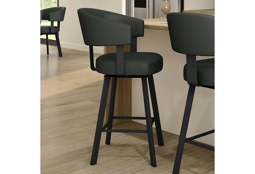 Nordic 26" Grissom Swivel Counter Stool by Amisco at Esprit Decor Home Furnishings